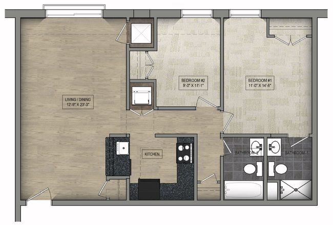 Floorplan - Parkway Overlook Apartments