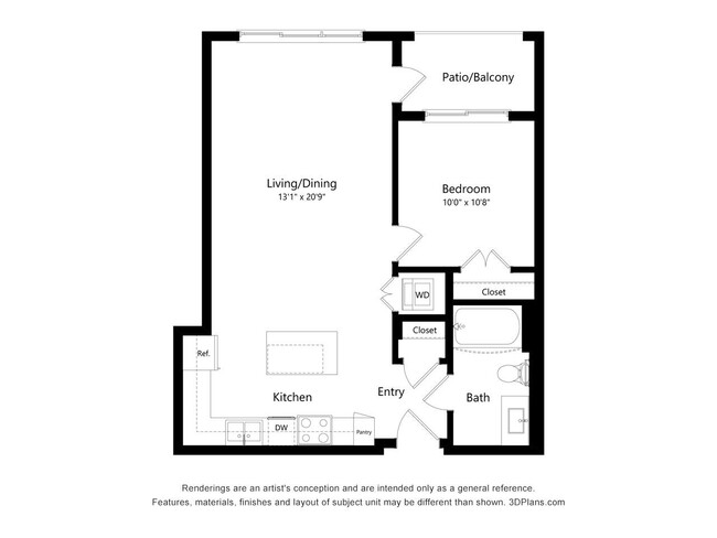 Floorplan - The Reef at Riviera 62+ Apartments