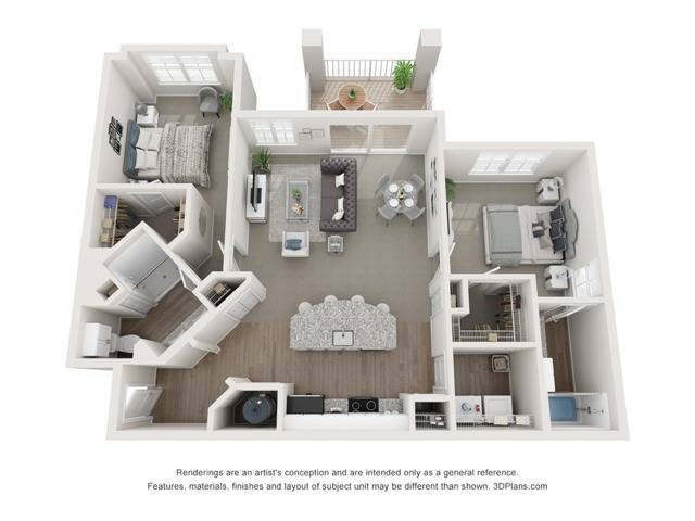 Lerner Parc at Gatlin Commons Two-Bedroom Floor Plan - Lerner Parc at Gatlin Commons