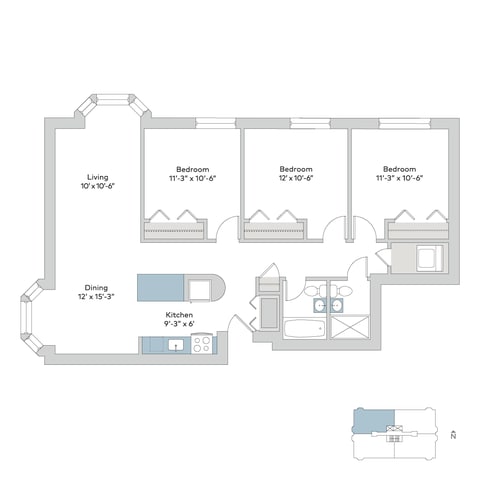 Floorplan - 1400 E. 57th Street