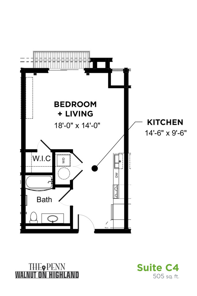 Floorplan - The Penn at Walnut on Highland