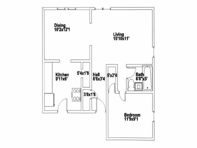 Floorplan - 425-431 N. Humphrey Ave.