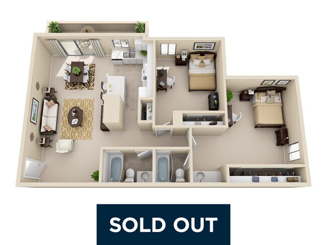 2 Bedroom | 2 Bathroom - Campus Crossings at Riverside