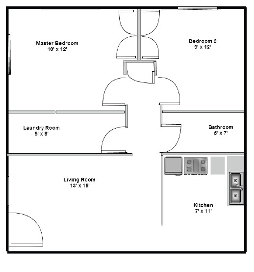 2BR/1BA - Smoketree