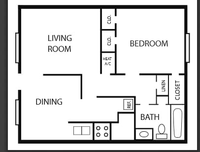 1BR/1BA - Fircrest Apartments
