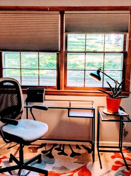 laptop workspace overlooking backyard - 1547 Fountain Ridge Rd