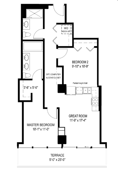 2BR/2BA - 235 W Van Buren St
