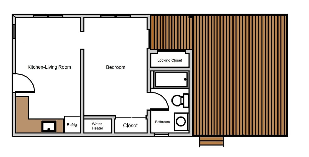 Guest house floor plan - 2620 Tallant Rd