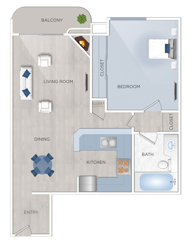 Floorplan - Toluca Terrace Apts.