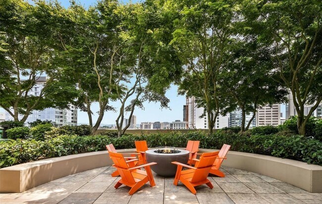 Rooftop recreational area with Fire pit, bbq grills and plenty of seating - 819 Virginia St