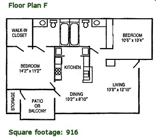 Floor Plan F - The Oaks Of Kingwood