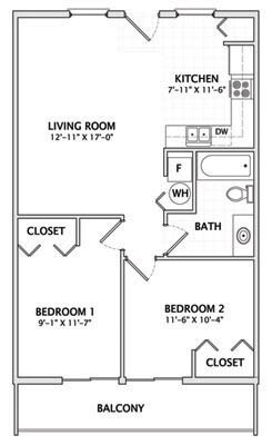 Floorplan - Smith Apartments @ 1012 W Clark
