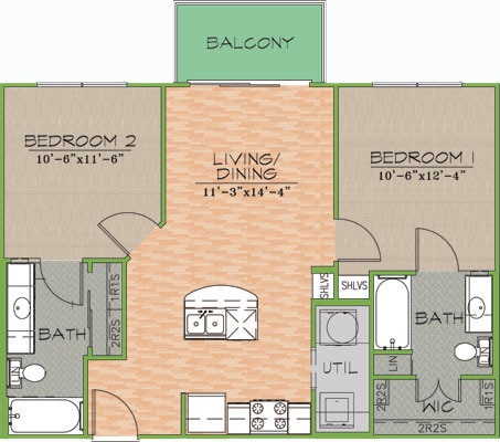 Floorplan - Texan Pearl Best Value in West Campus