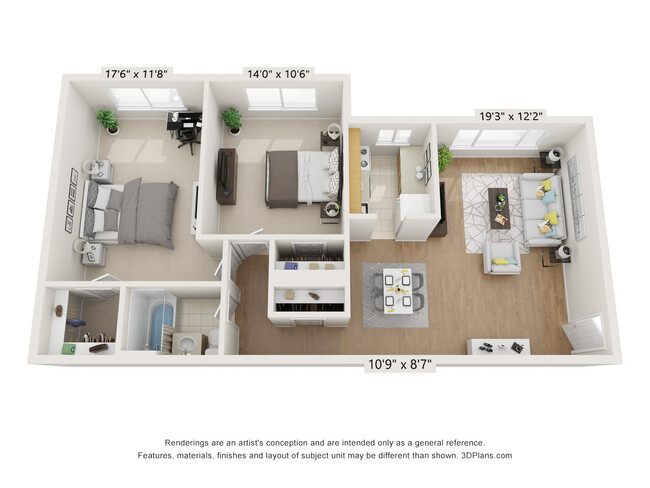 2 Bedroom 1 Bath - Fairmont Gardens