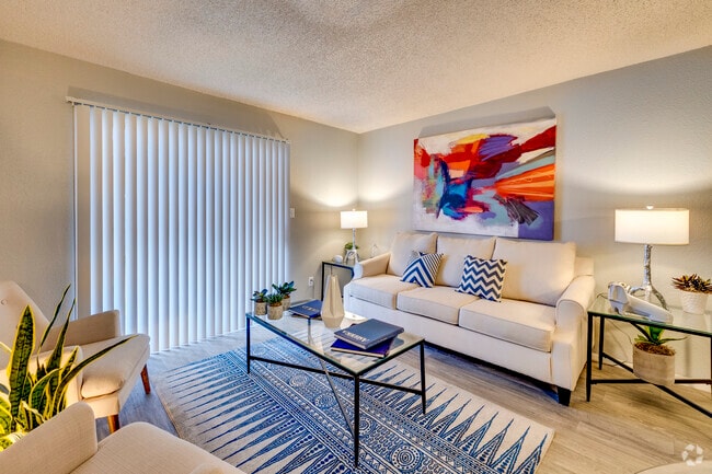 Living Room - 1BR, 1BA - 615SF - Summers Point Apartments