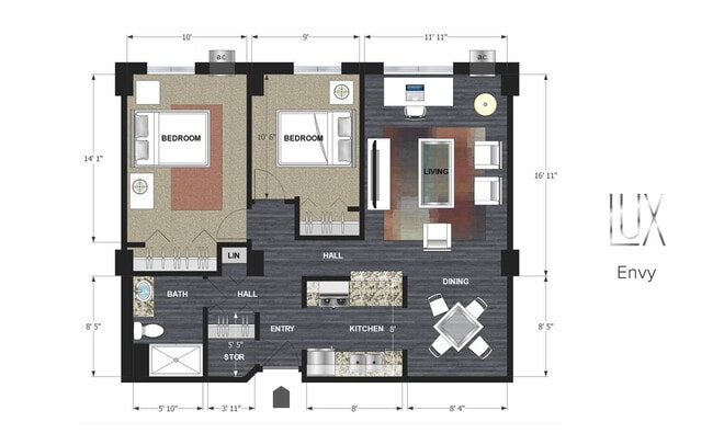 Floorplan - Lux Apartments