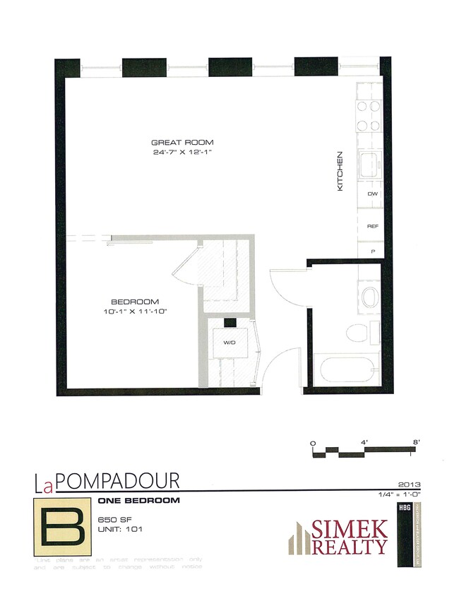 Floorplan - La Pompadour Apartments