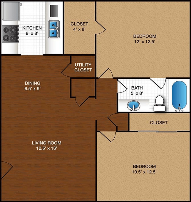 Floorplan - Bristol Pointe Apartment Homes