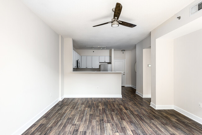 Open Floor Plan View of Living Room and Kitchen - 1315 East Blvd