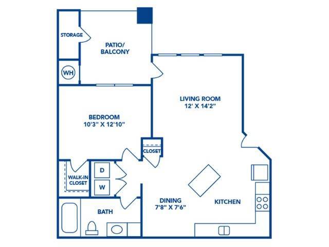 1 Bedroom | 1 Bath | 675 SF - Bristol Village Apartments