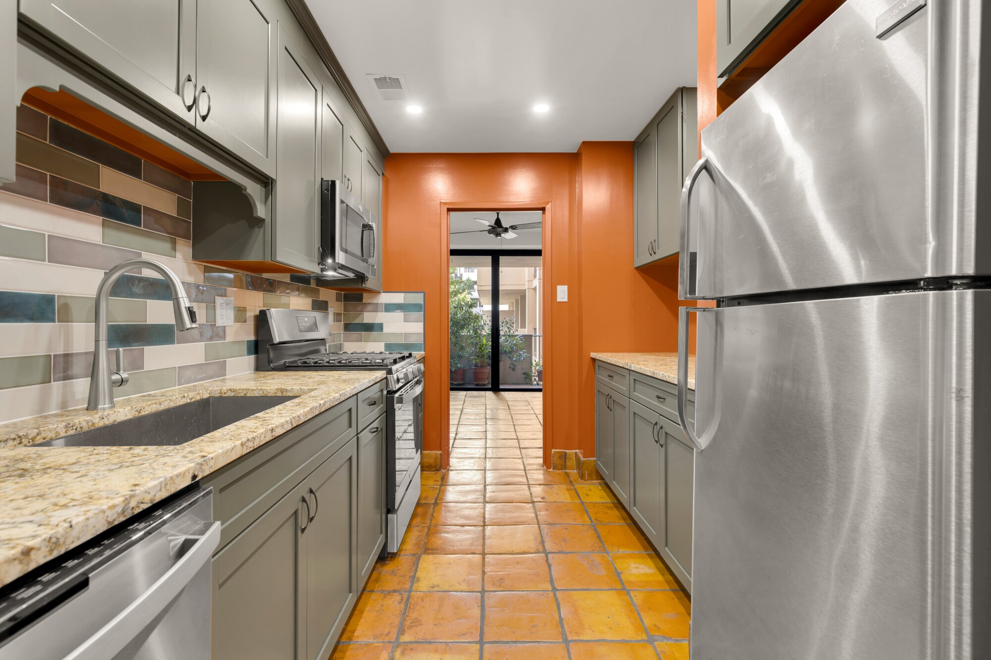 Kitchen with Balcony View - 4141 N Henderson Rd