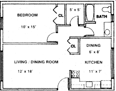 1BR/1BA - Portland Manor