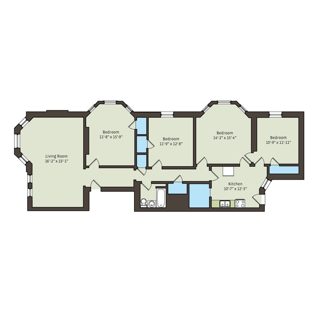 Floorplan - 5401-5403 S. Woodlawn Avenue