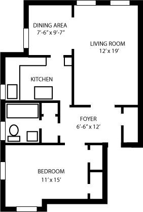 1BR/1BA - St. George's Apartments