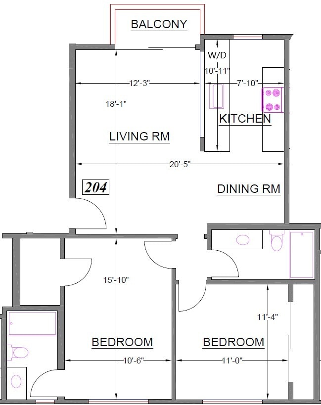 Floorplan - Cadillac Court