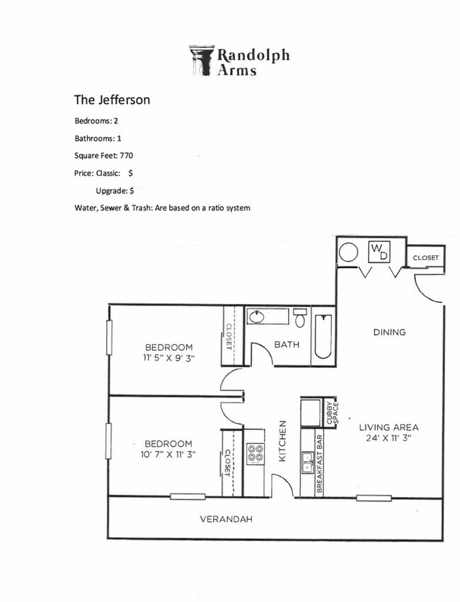 Floorplan - Randolph Arms