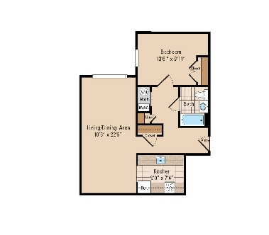 1BR/1BA - Providence Square - 55+ Community