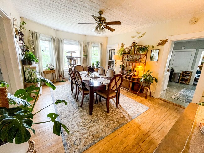 Dining Room - historic woodwork and Tin ceilings - 415 Highland St