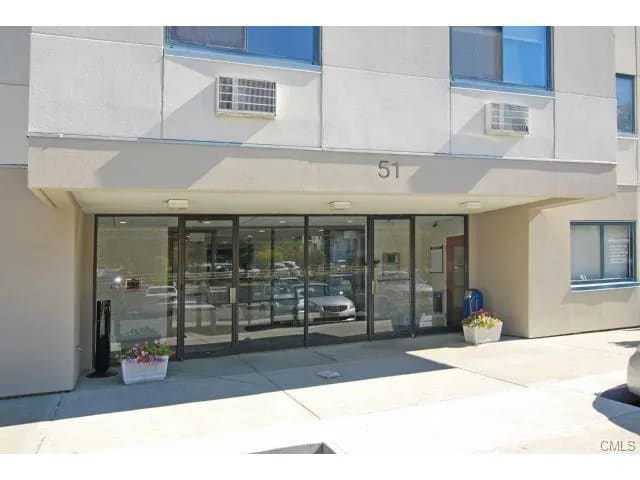 Building entrance with security system - 51 Schuyler Ave