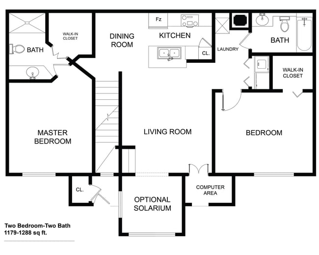 Floorplan - Townsend Apartments