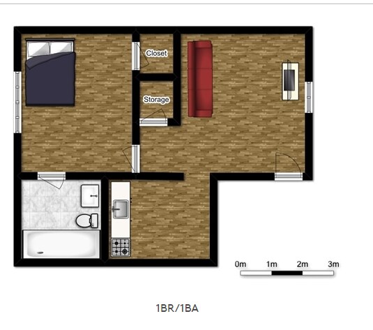 1 b 1 bath.PNG - Orange Apartments