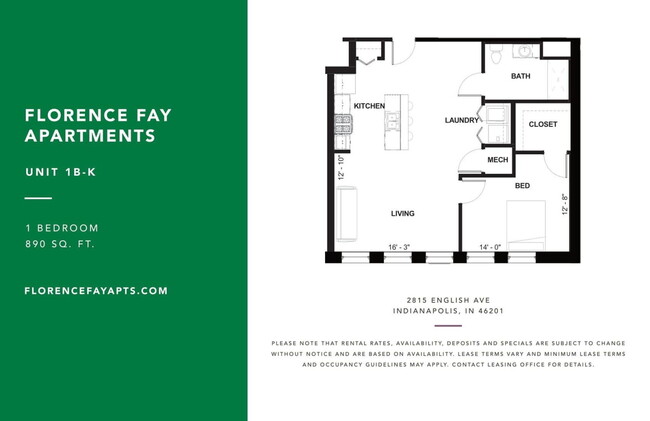 Floorplan - Florence Fay School Senior Apartments