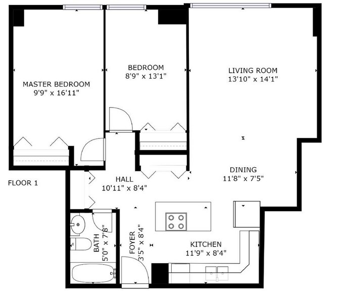 floorplan - 1001 Pine St