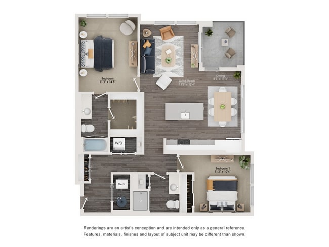The-Richmond-Apts-B8-Floorplan-SLC-Utah - The Richmond Apartments