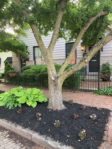 A brick path leads to this welcoming entrance. - 713 S 5th St