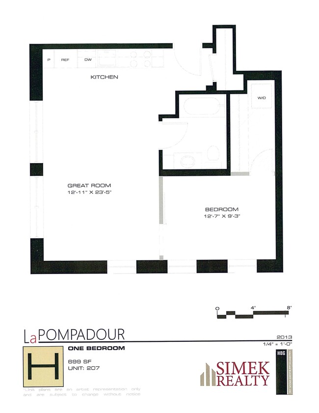 Floorplan - La Pompadour Apartments