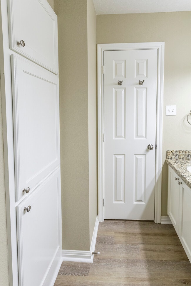 Hall bath storage - 1627 Rock Hollow Loop
