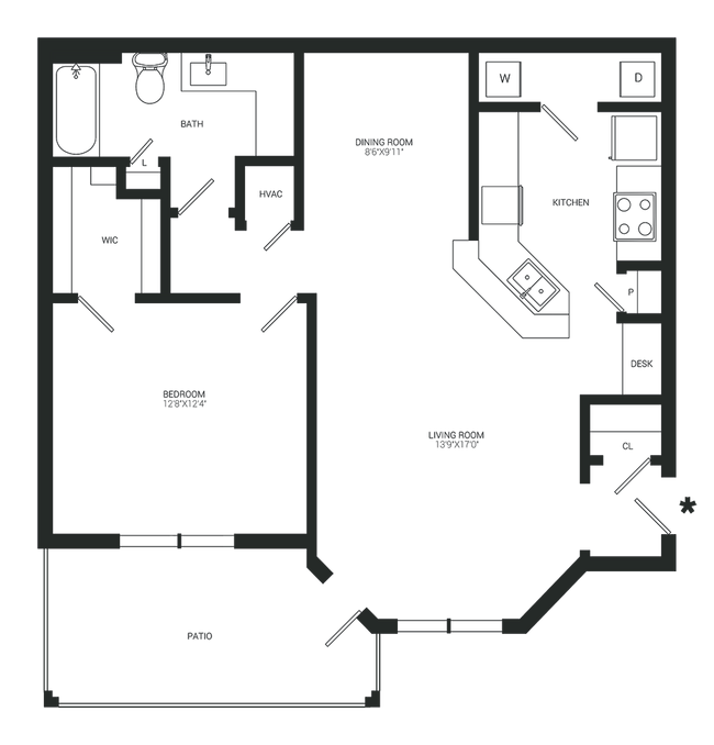 Floorplan - The Adair Apartment Homes