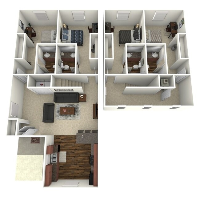 Four bedroom, four bath - Lion Village Student Housing