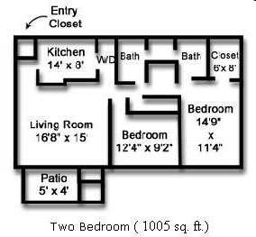 2BR/2BA - Cambridge Place Apartments