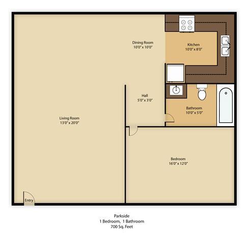 Floorplan - Chateau Parkside Apartments