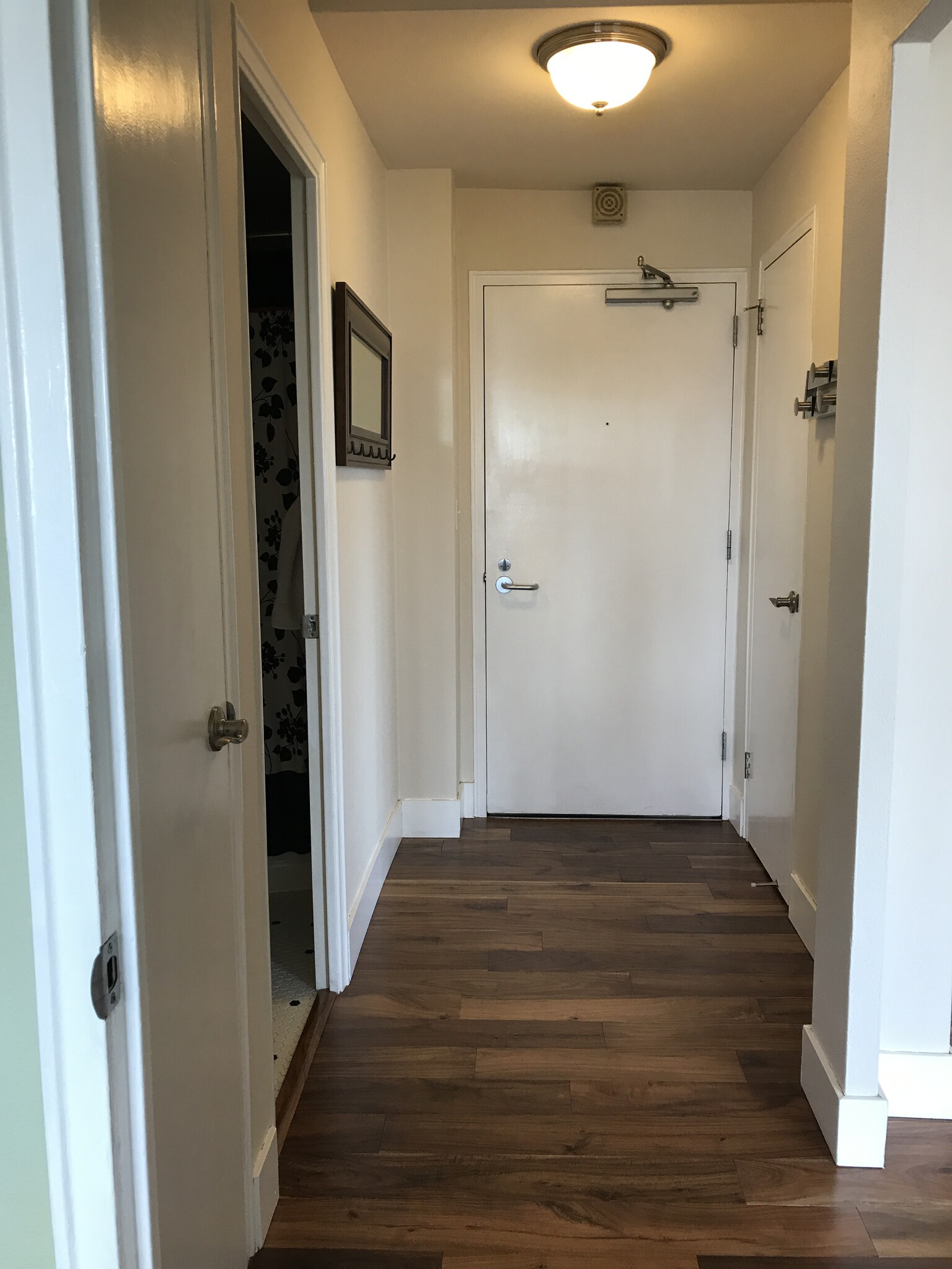 Door to hallway; interior view from bedroom door - 1105 Spring St