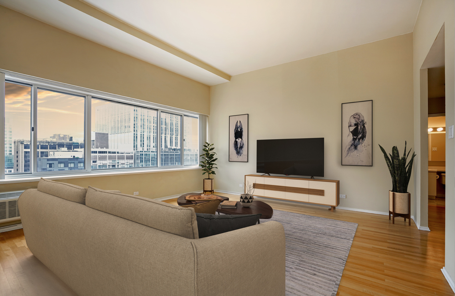 Living Room--Virtually Staged - 211 E Ohio St