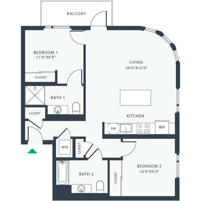Floorplan - Link Apartments® Four12