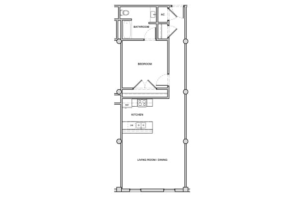 1BR/1BA - Atrium Life