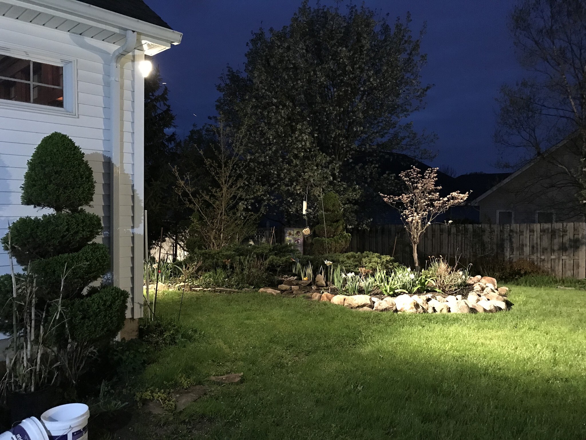 Lighted Backyard Garden - 236 Crabapple Ln